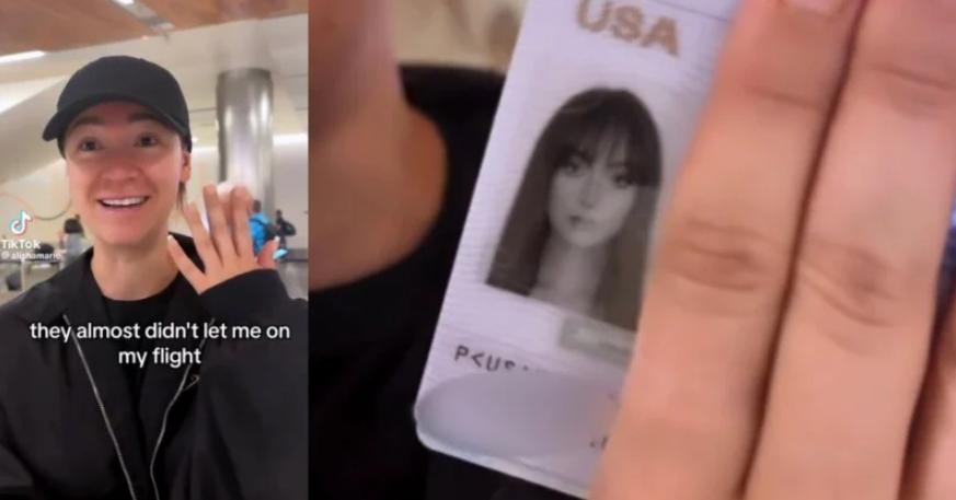 Cô gái gặp sự cố ở sân bay vì ảnh hộ chiếu quá xinh, khác xa thực tế-1